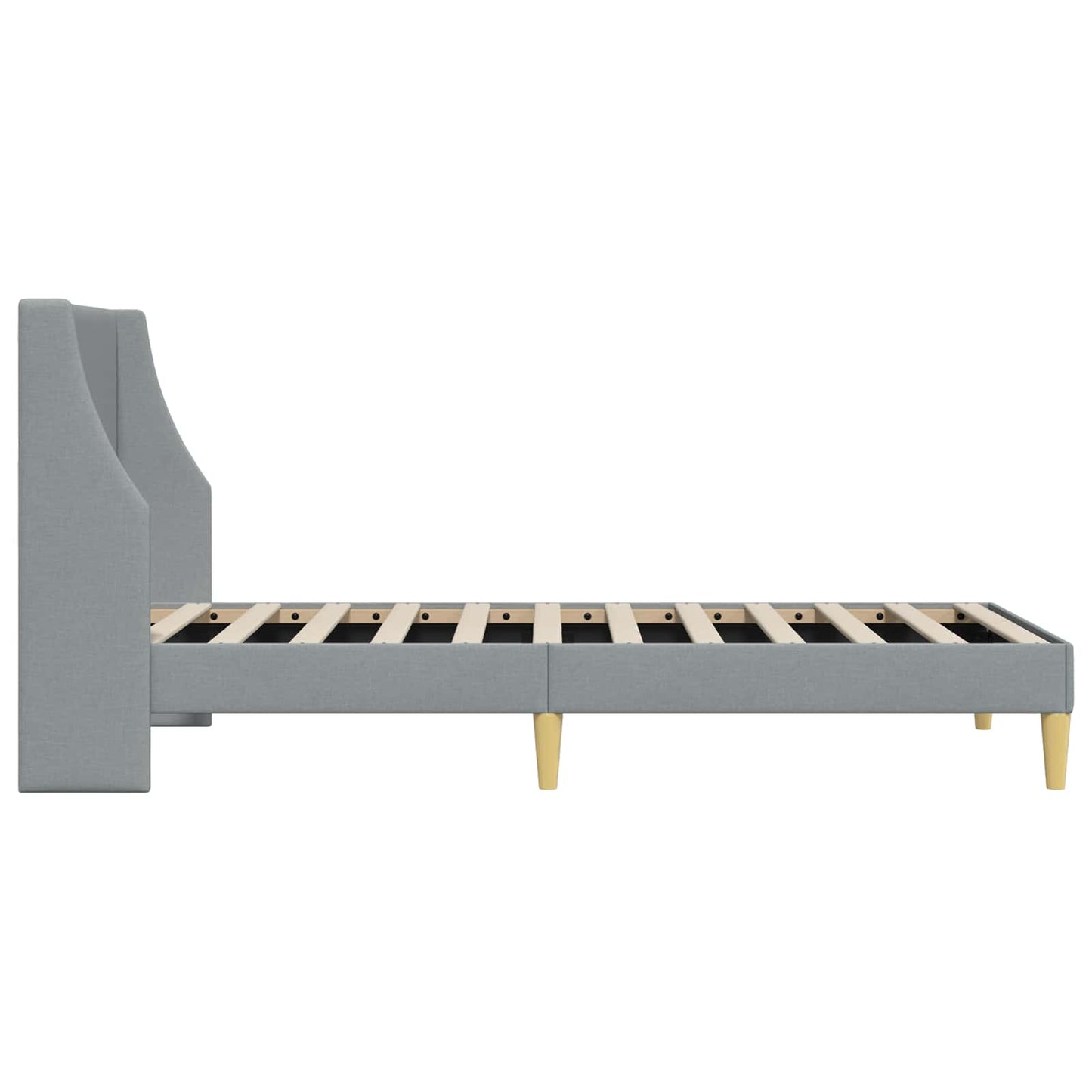 Struttura del letto Grigio chiaro 100 x 200 cm Tessuto | homemem39