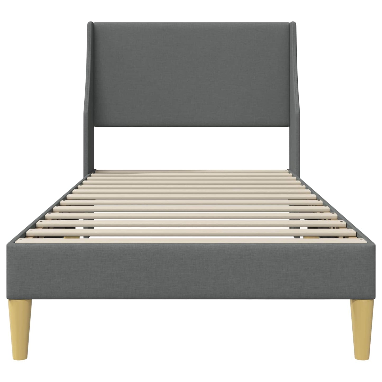 Struttura del letto Grigio scuro 100 x 200 cm Tessuto | homemem39