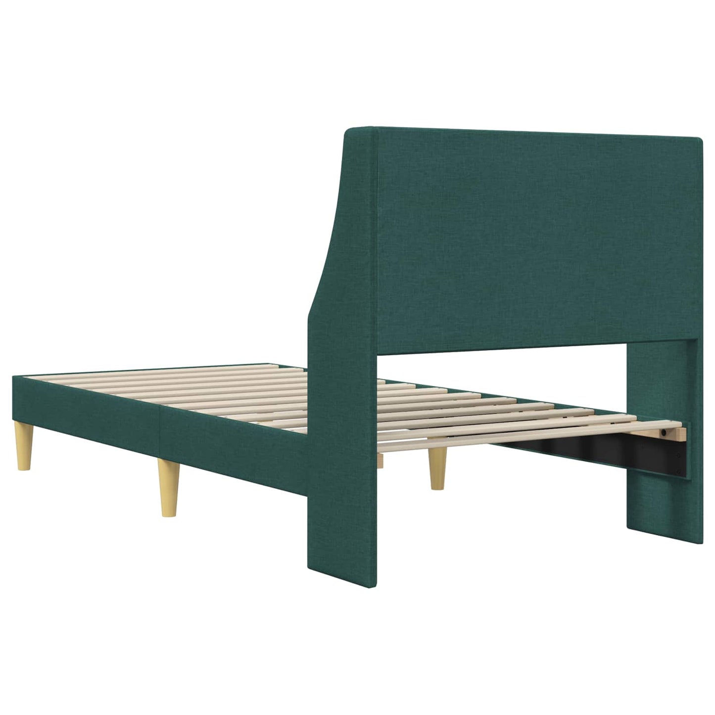 Struttura del letto Verde Scuro 100 x 200 cm Tessuto | homemem39