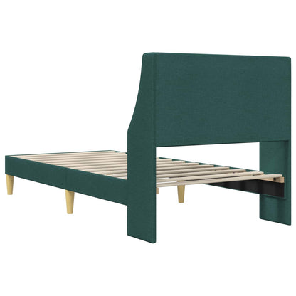 Struttura del letto Verde Scuro 100 x 200 cm Tessuto | homemem39