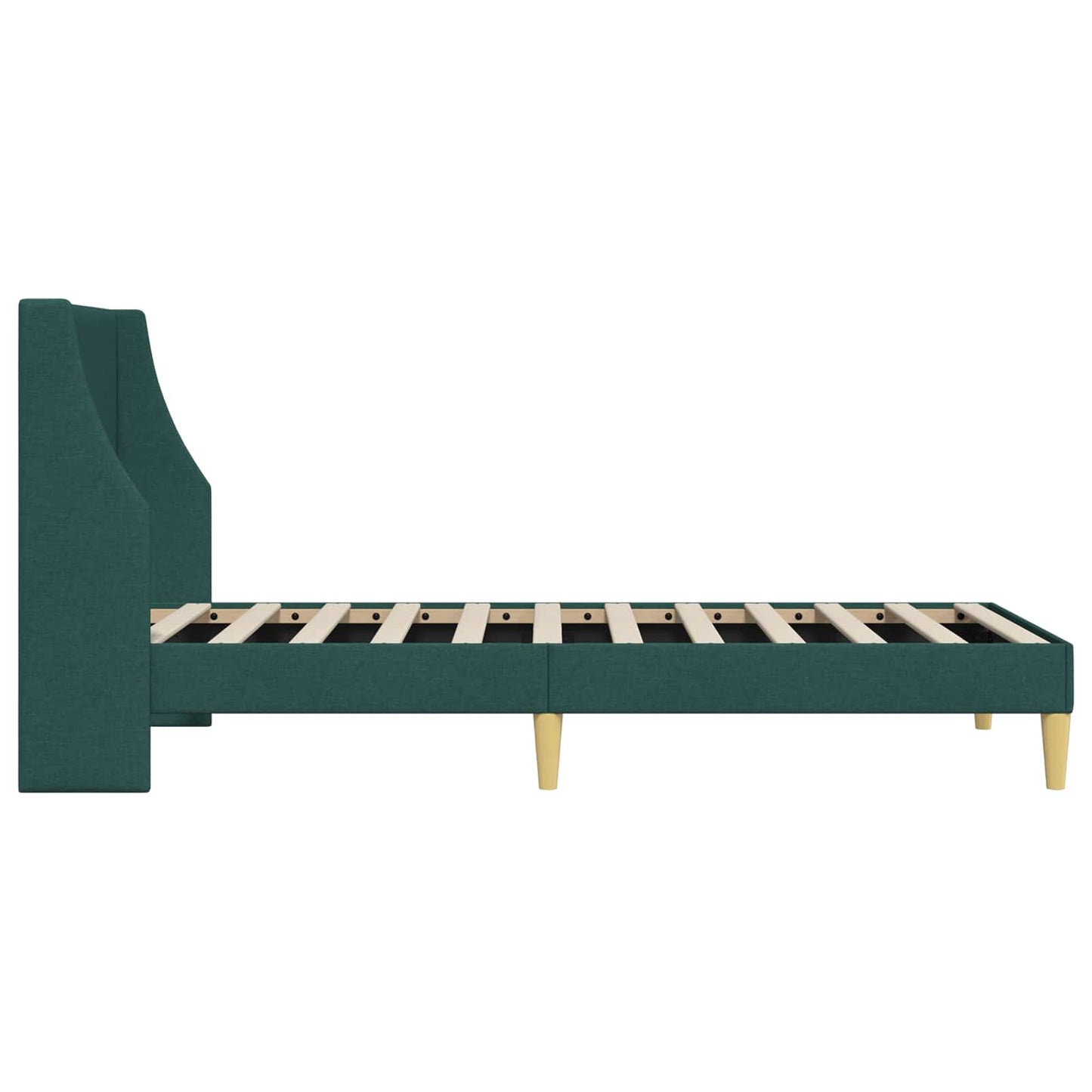 Struttura del letto Verde Scuro 100 x 200 cm Tessuto | homemem39
