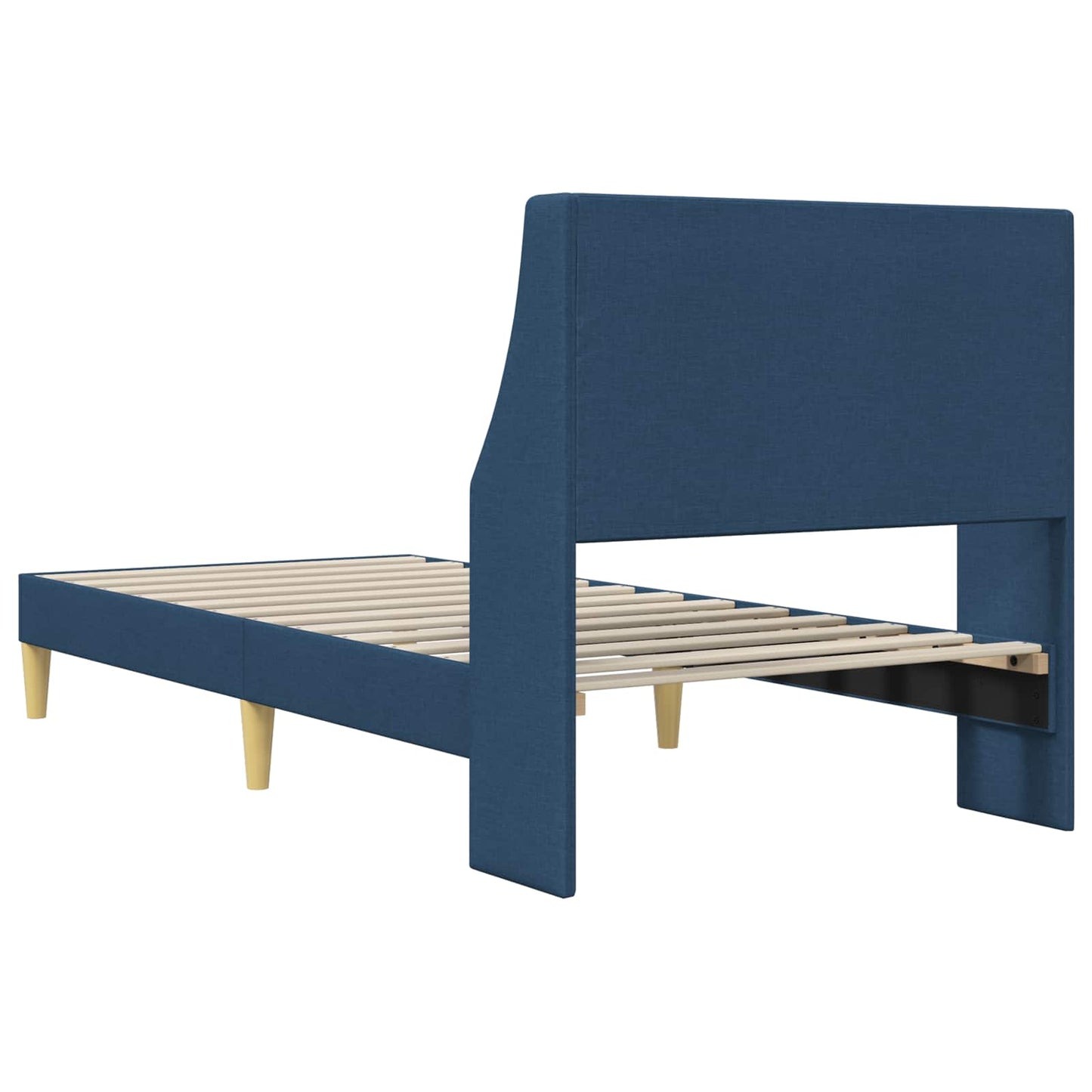 Struttura del letto Tinta unita Blu 100 x 200 cm Tessuto | homemem39
