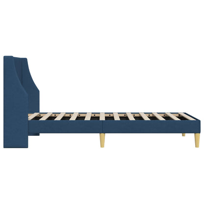 Struttura del letto Tinta unita Blu 100 x 200 cm Tessuto | homemem39