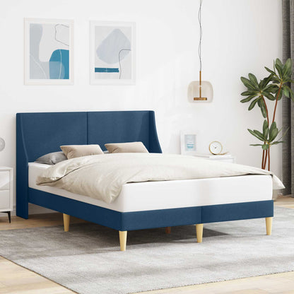 Struttura del letto Tinta unita Blu 120 x 190 cm Tessuto | homemem39