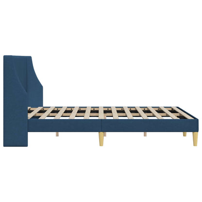 Struttura del letto Tinta unita Blu 120 x 190 cm Tessuto | homemem39