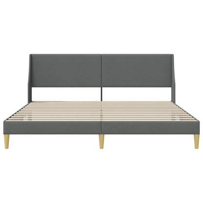 Struttura del letto Grigio Scuro 100 x 203 cm Tessuto | homemem39