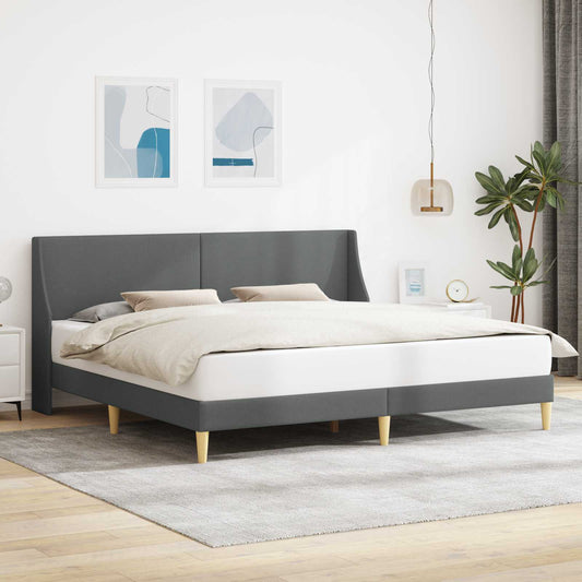 Struttura del letto Grigio Scuro 183 x 213 cm Tessuto | homemem39