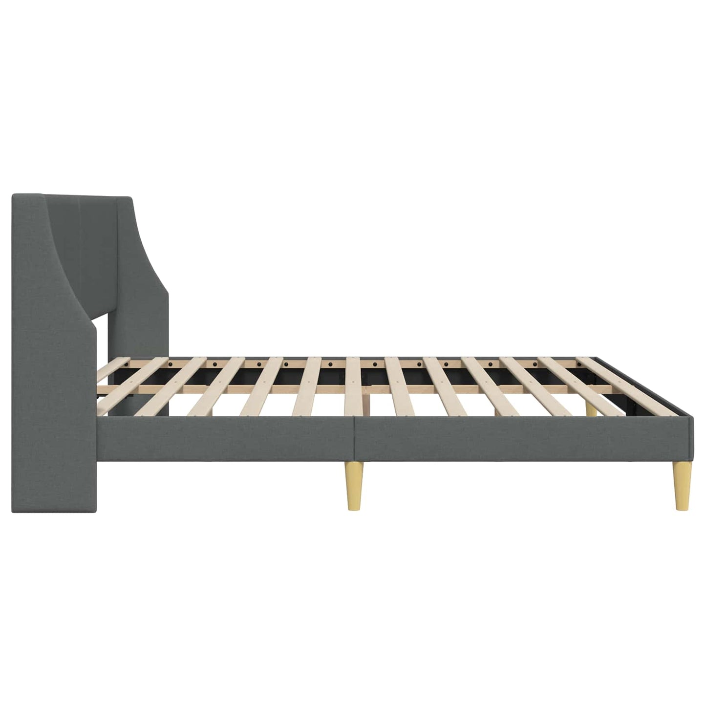 Struttura del letto Grigio Scuro 183 x 213 cm Tessuto | homemem39