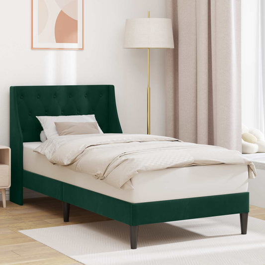 Struttura del letto Verde Scuro 80 x 200 cm Velluto