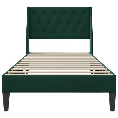 Struttura del letto Verde Scuro 80 x 200 cm Velluto | homemem39