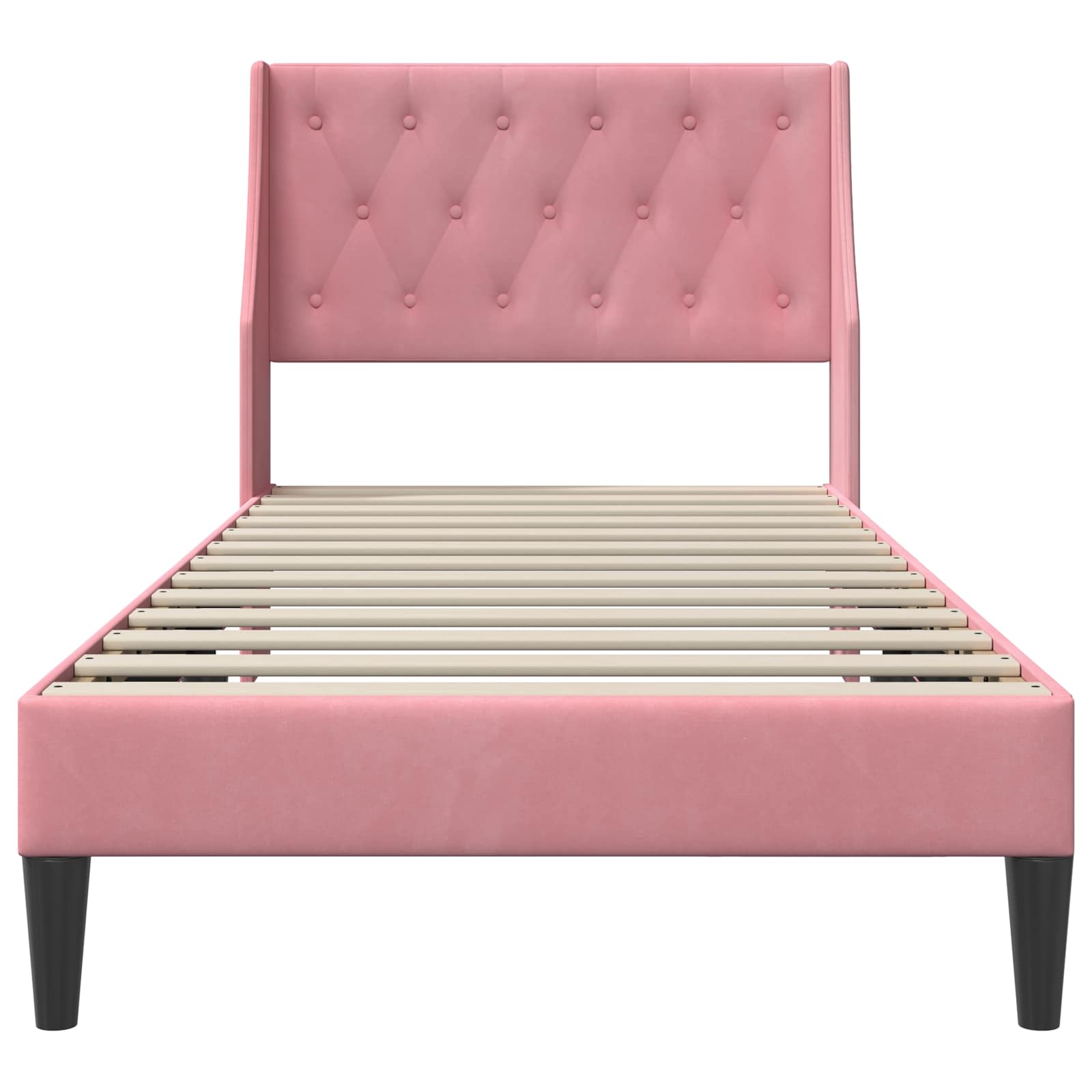Struttura del letto con testiera Rosa 80 x 200 cm Velluto | homemem39
