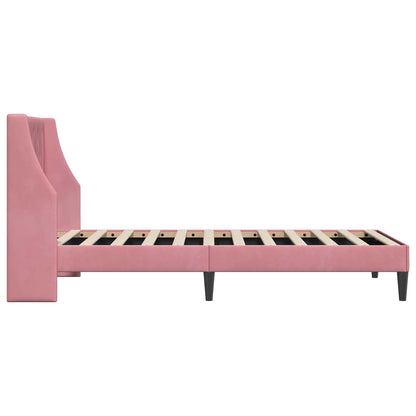 Struttura del letto con testiera Rosa 80 x 200 cm Velluto | homemem39