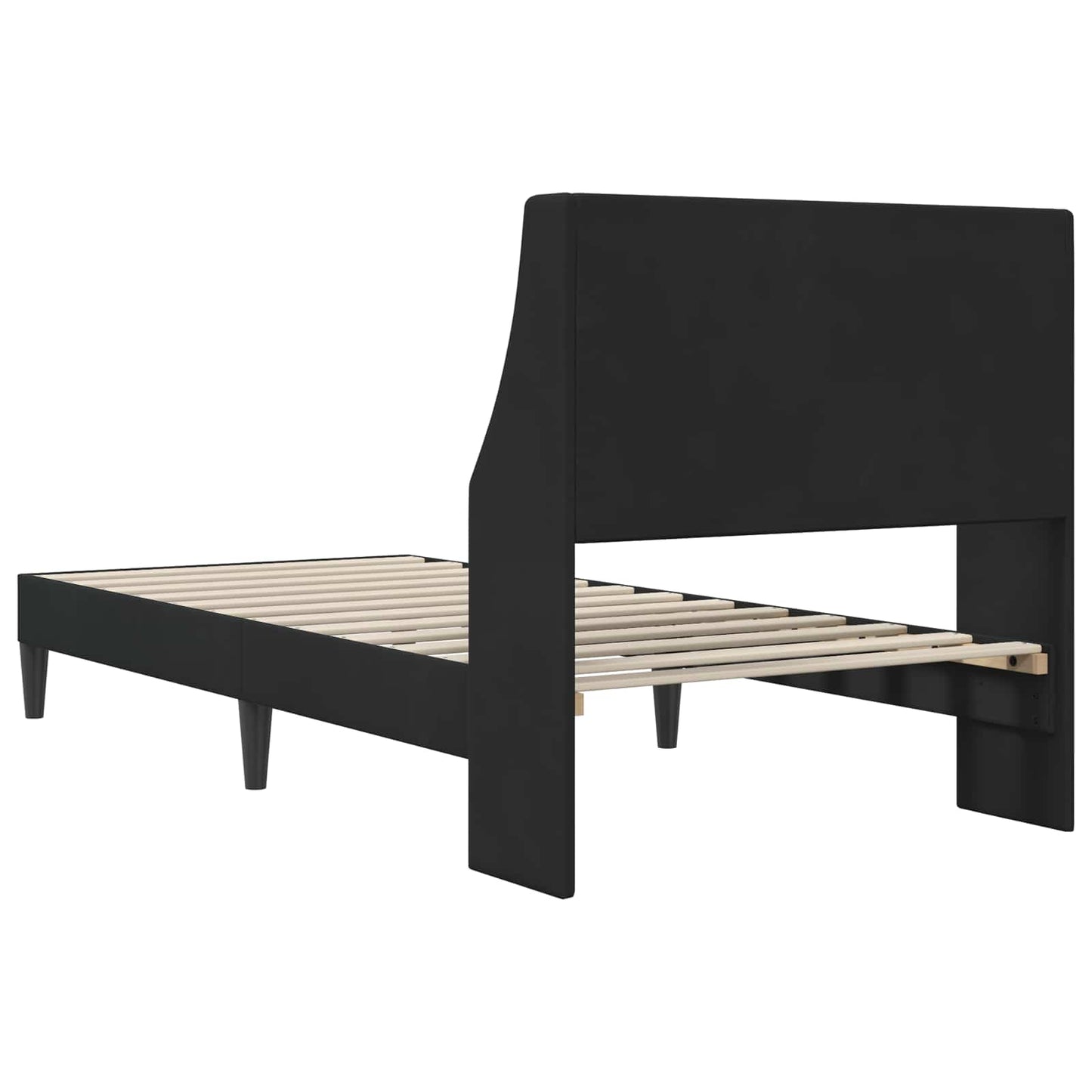 Struttura del letto con testiera Nero 80 x 200 cm Velluto | homemem39
