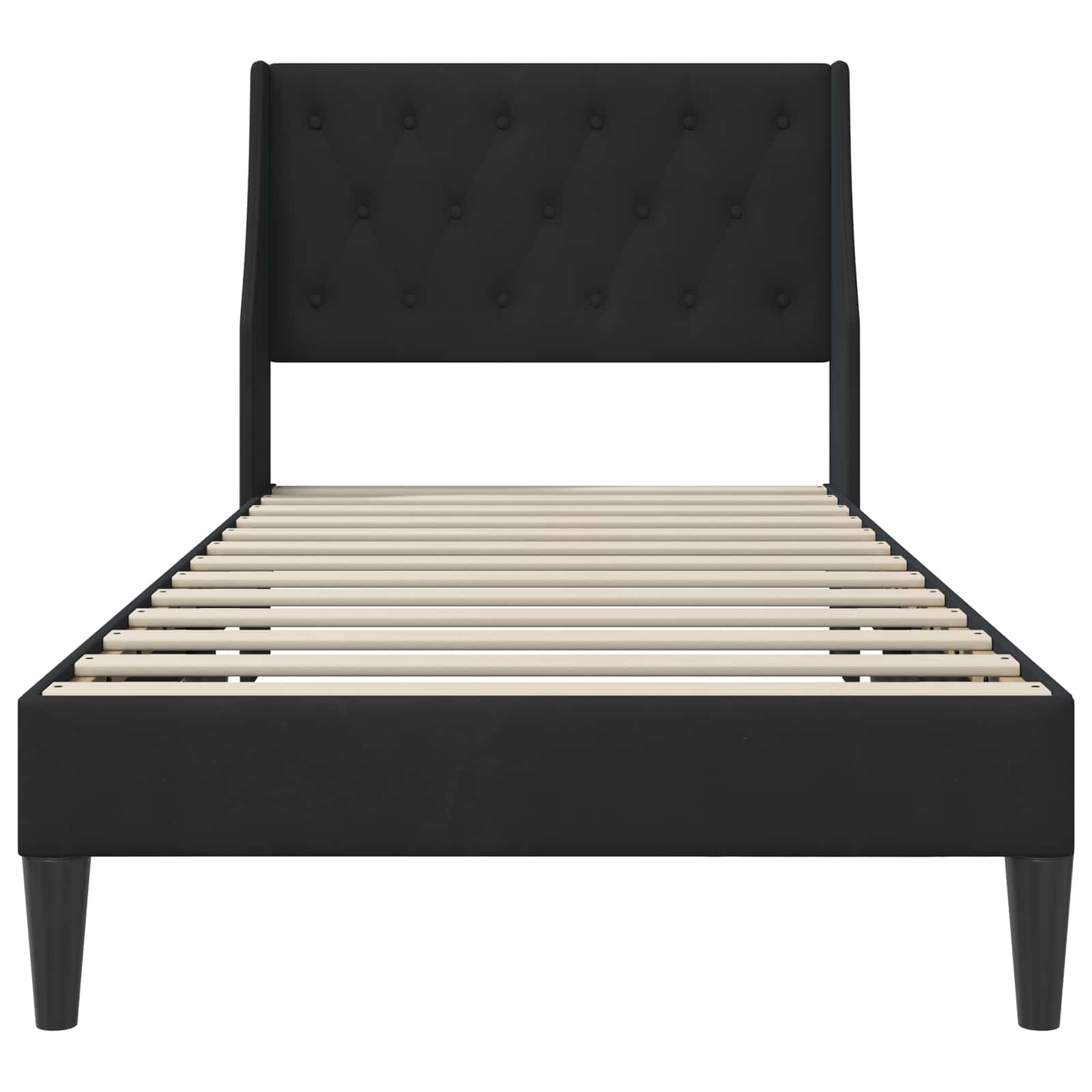 Struttura del letto con testiera Nero 80 x 200 cm Velluto | homemem39