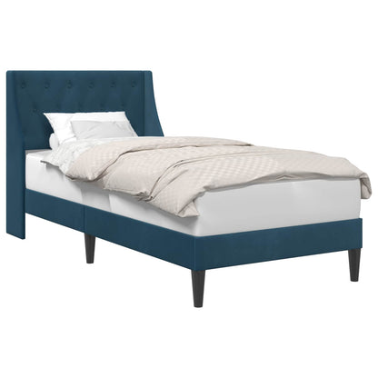 Struttura del letto con testiera Blu 80 x 200 cm Velluto | homemem39