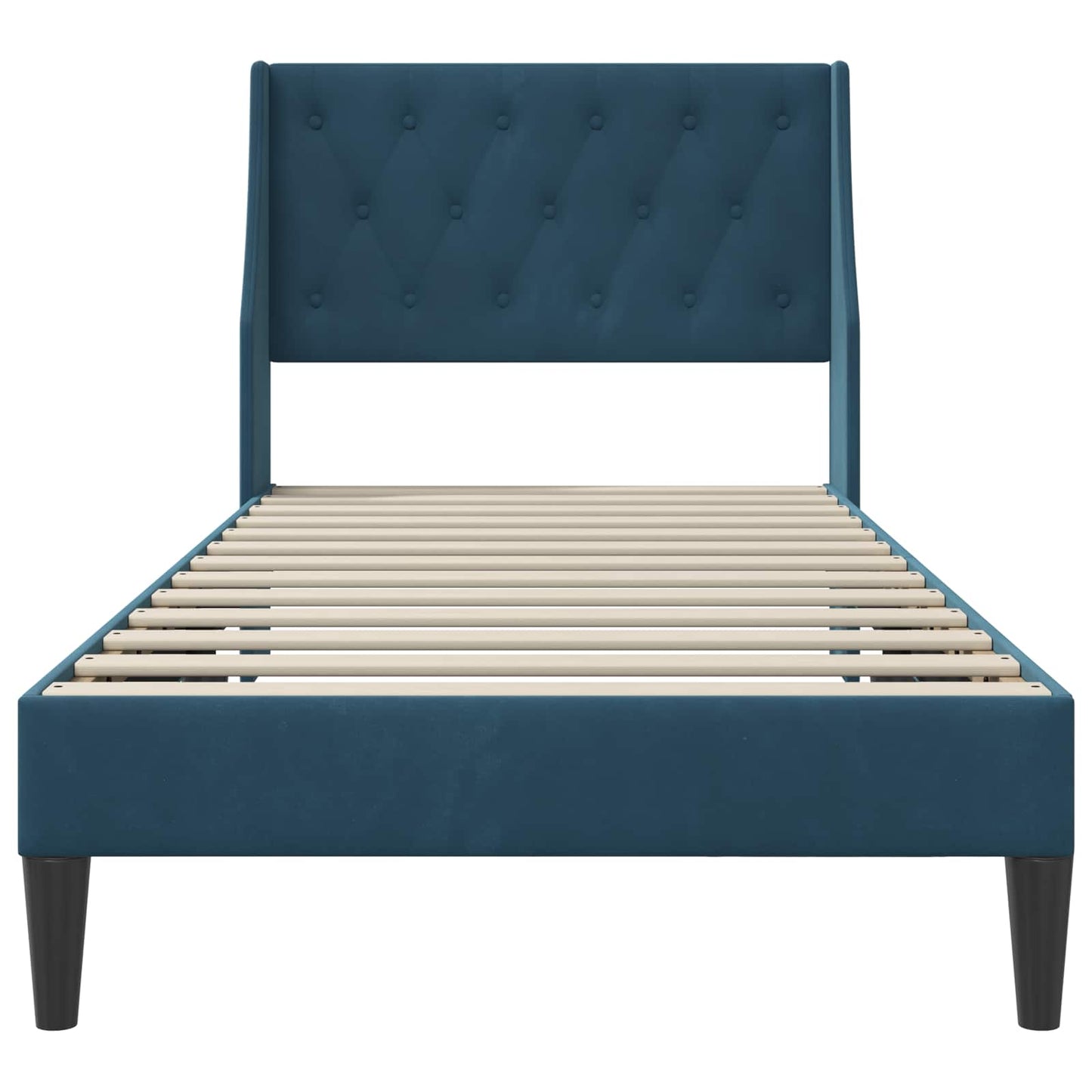 Struttura del letto con testiera Blu 80 x 200 cm Velluto | homemem39