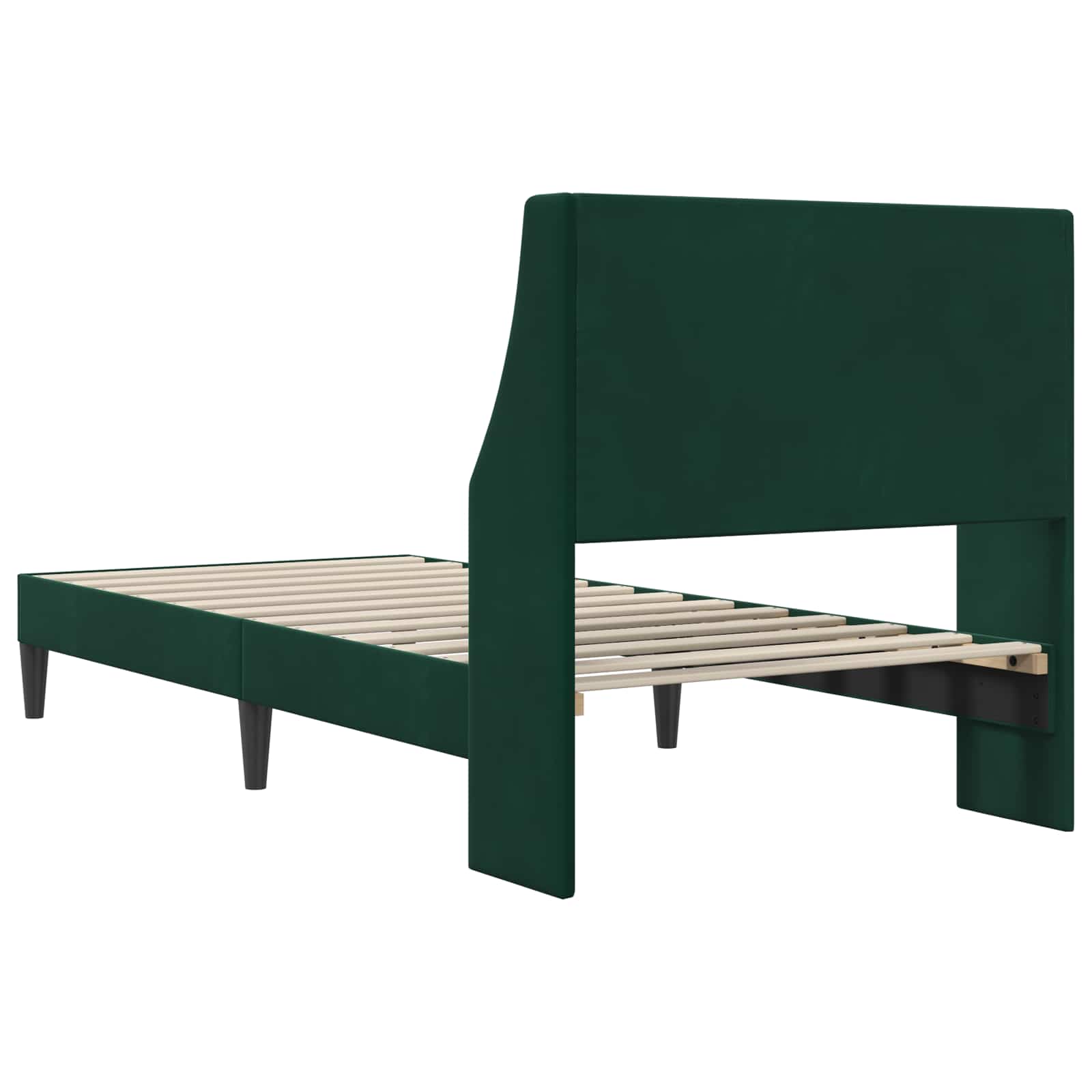 Struttura del letto Verde Scuro 90 x 190 cm Velluto | homemem39