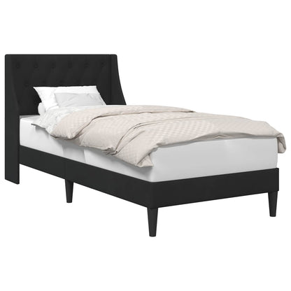 Struttura del letto con testiera Nero 90 x 190 cm Velluto | homemem39
