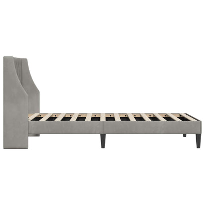 Struttura del letto Grigio chiaro 90 x 200 cm Velluto | homemem39
