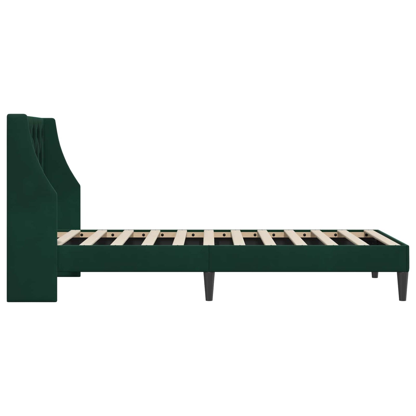 Struttura del letto Verde Scuro 90 x 200 cm Velluto | homemem39