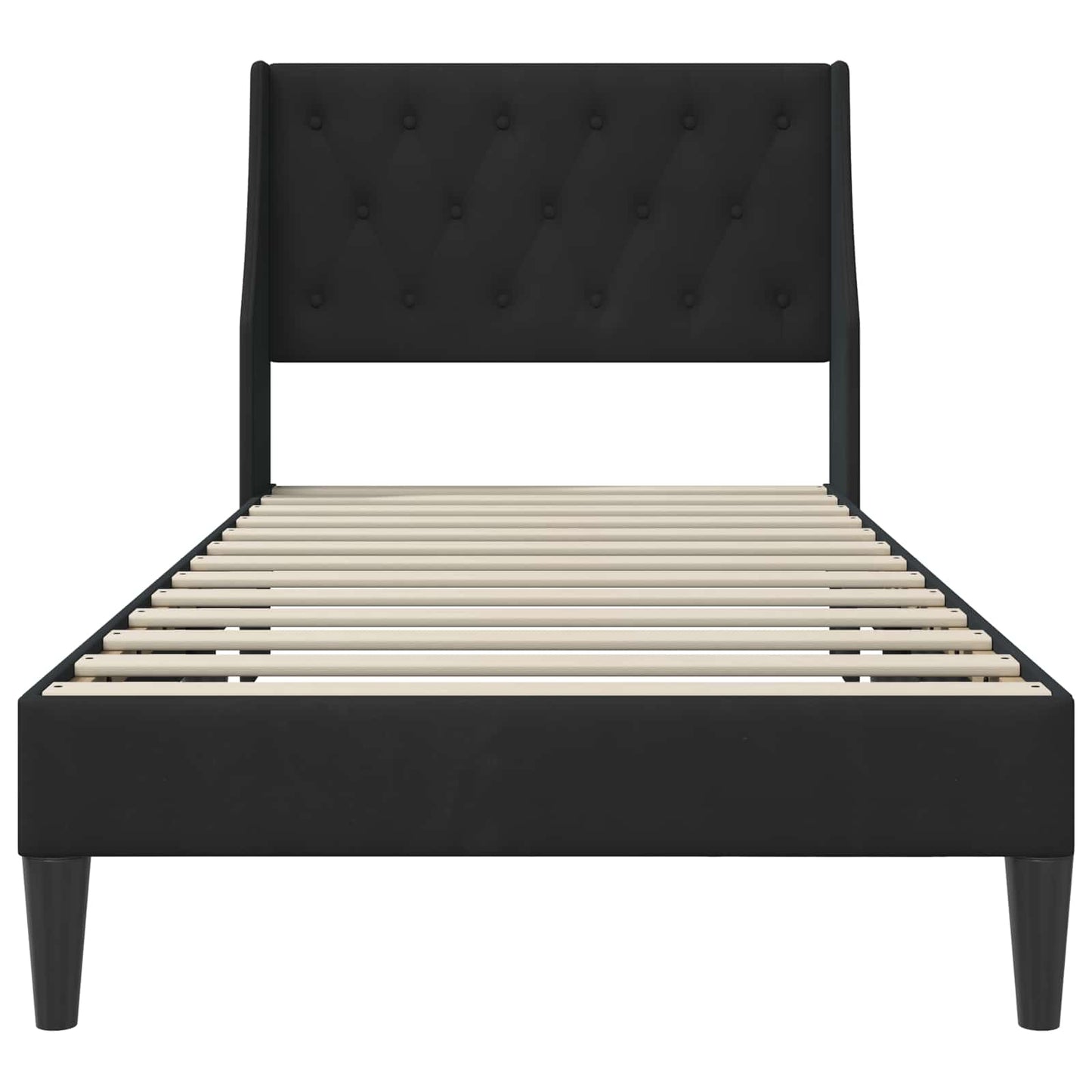 Struttura del letto con testiera Nero 100 x 200 cm Velluto | homemem39