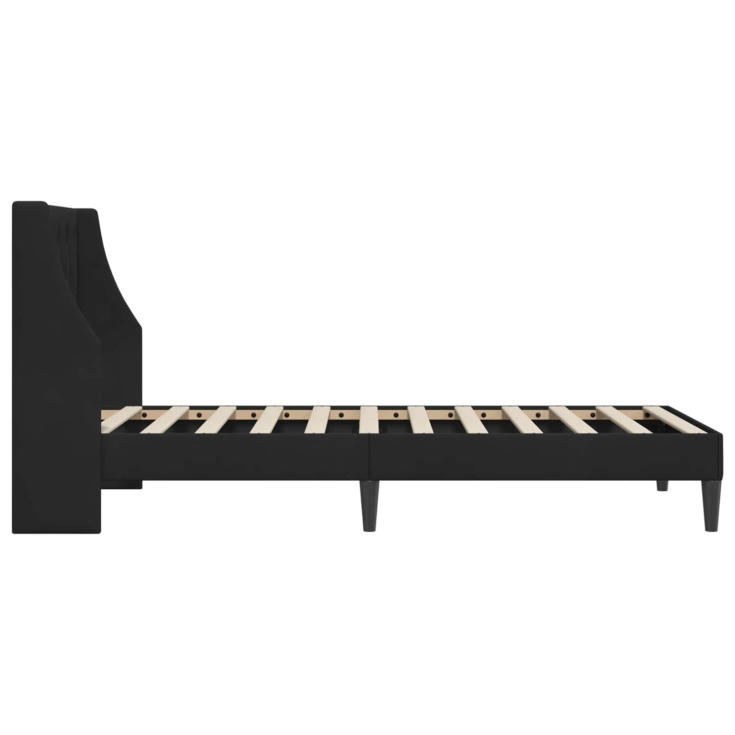 Struttura del letto con testiera Nero 100 x 200 cm Velluto | homemem39