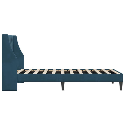Struttura del letto con testiera Blu 100 x 200 cm Velluto | homemem39
