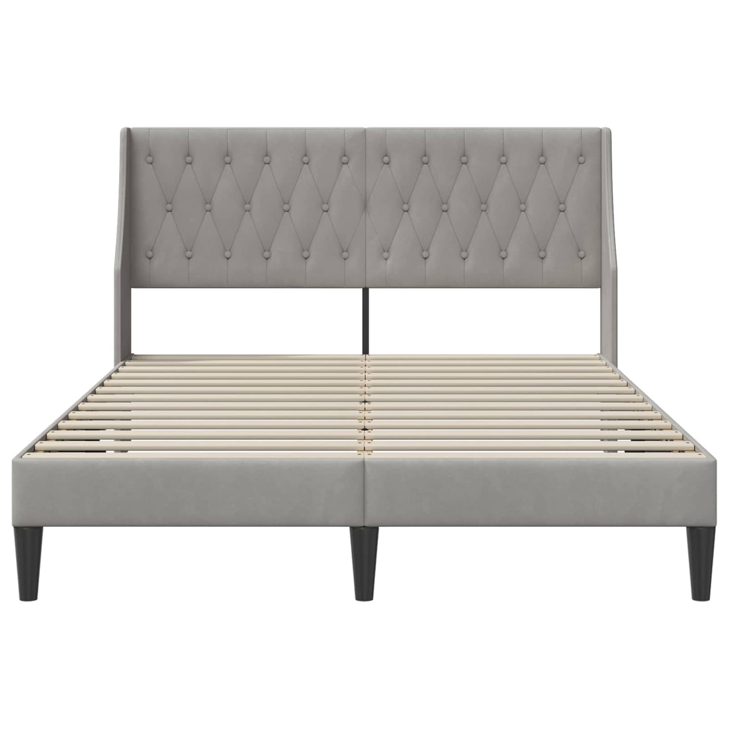 Struttura del letto Grigio chiaro 120 x 190 cm Velluto | homemem39