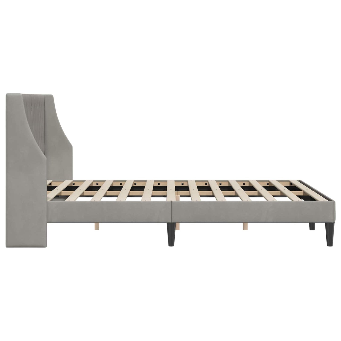 Struttura del letto Grigio chiaro 120 x 190 cm Velluto | homemem39