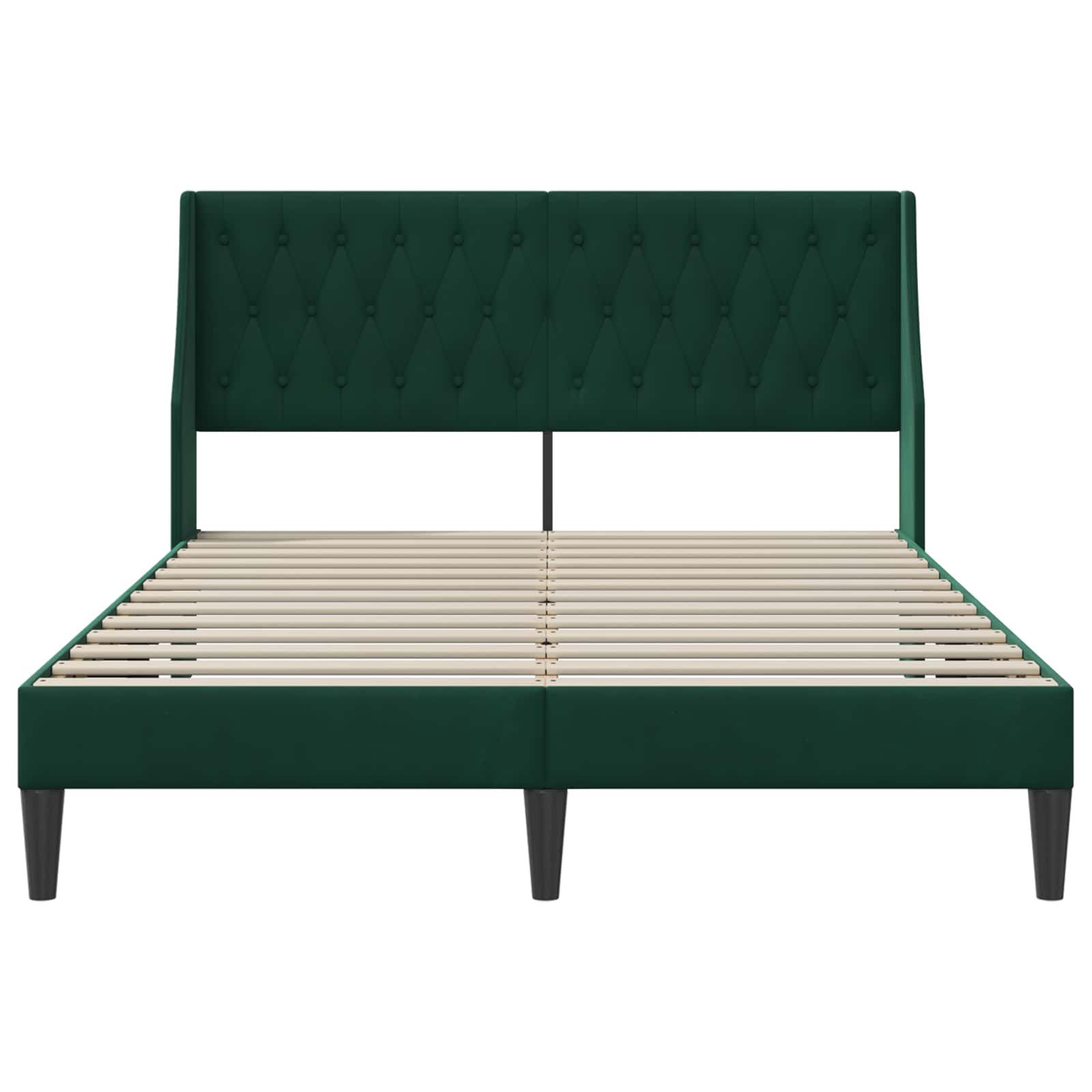 Struttura del letto Verde Scuro 120 x 190 cm Velluto | homemem39