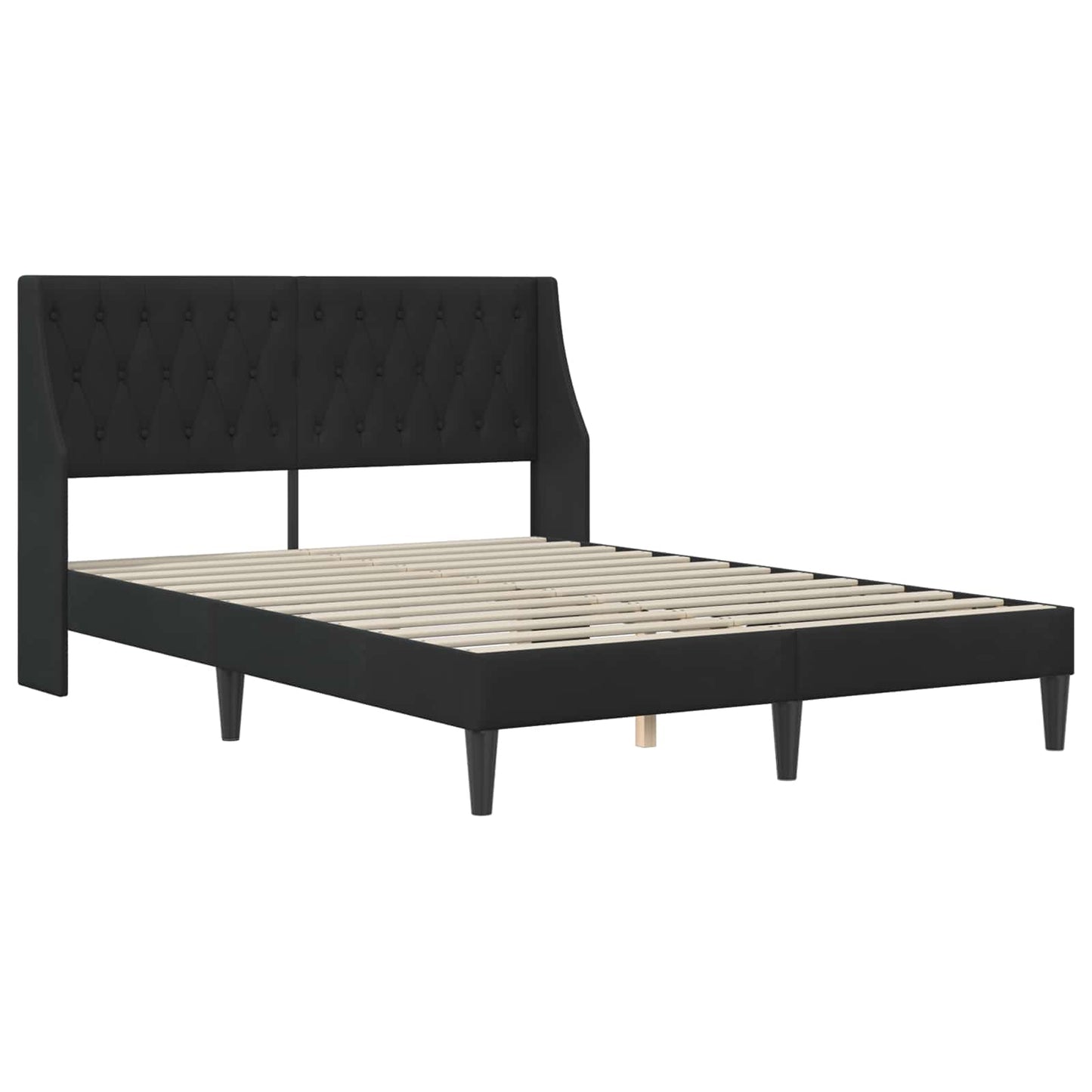 Struttura del letto con testiera Nero 120 x 190 cm Velluto | homemem39