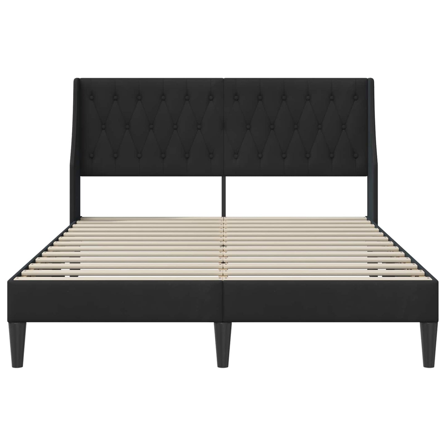 Struttura del letto con testiera Nero 120 x 190 cm Velluto | homemem39