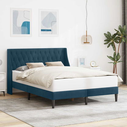 Struttura del letto con testiera Blu 120 x 200 cm Velluto | homemem39