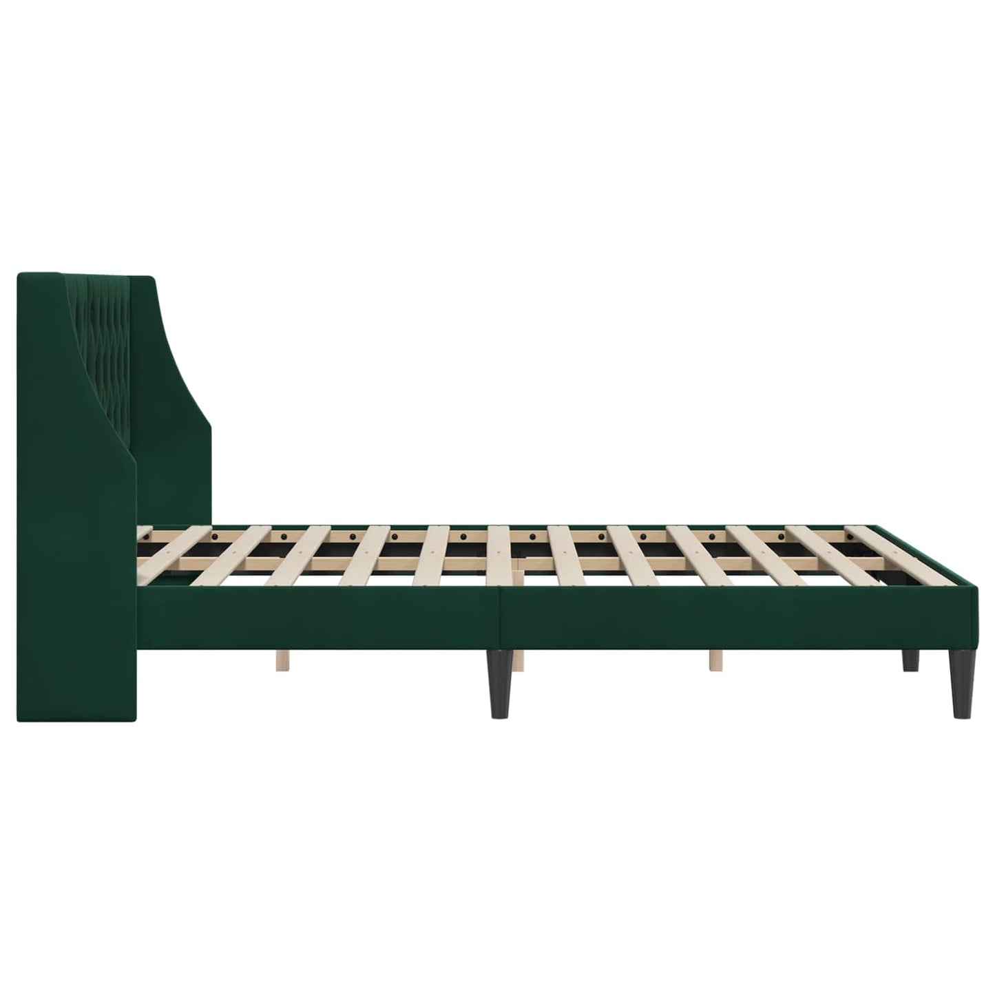 Struttura del letto Verde Scuro 140 x 190 cm Velluto | homemem39