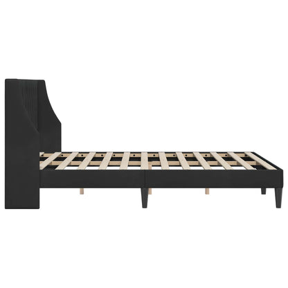 Struttura del letto con testiera Nero 140 x 200 cm Velluto | homemem39