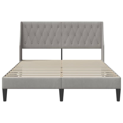 Struttura del letto Grigio chiaro 160 x 200 cm Velluto | homemem39