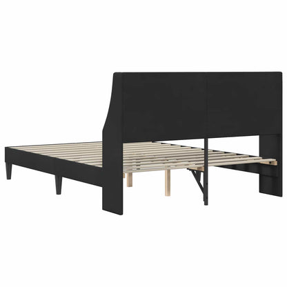Struttura del letto con testiera Nero 160 x 200 cm Velluto | homemem39