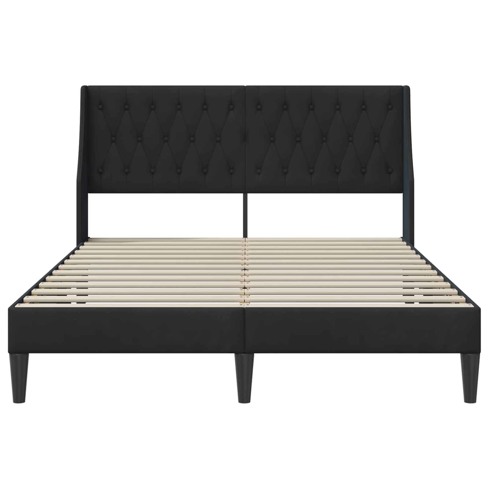 Struttura del letto con testiera Nero 160 x 200 cm Velluto | homemem39
