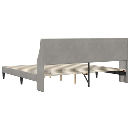 Struttura del letto Grigio chiaro 180 x 200 cm Velluto | homemem39