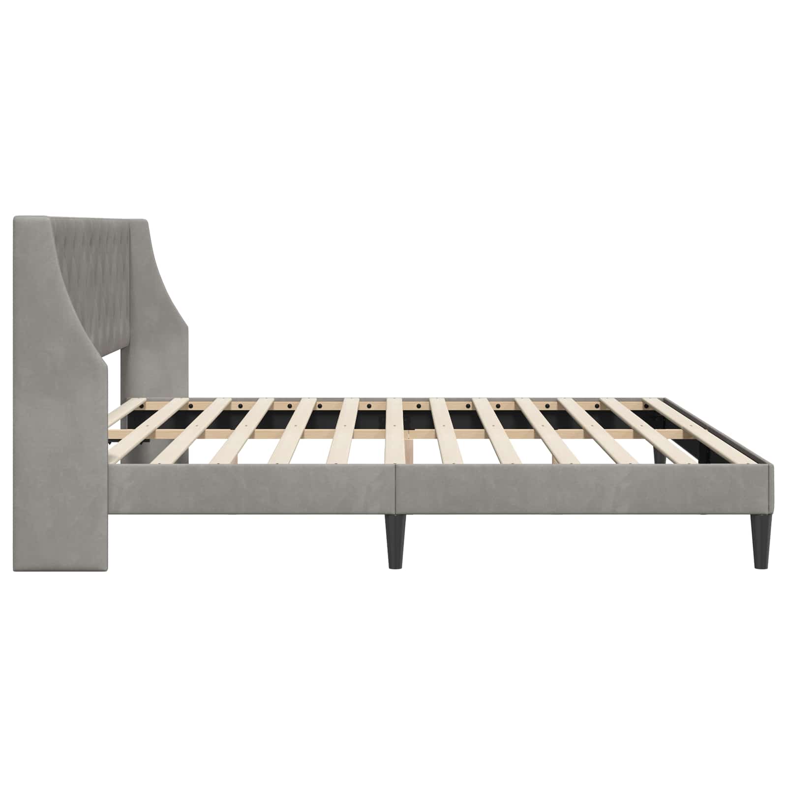 Struttura del letto Grigio chiaro 180 x 200 cm Velluto | homemem39
