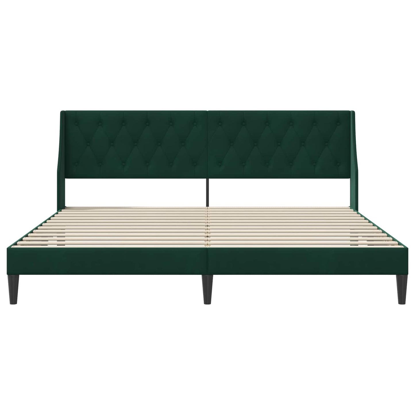 Struttura del letto Verde Scuro 180 x 200 cm Velluto | homemem39