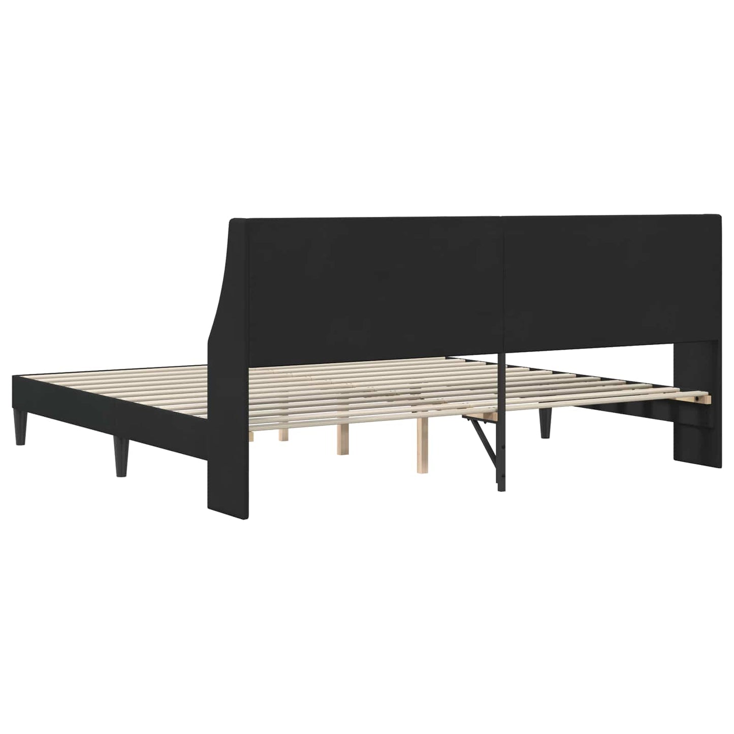Struttura del letto con testiera Nero 180 x 200 cm Velluto | homemem39
