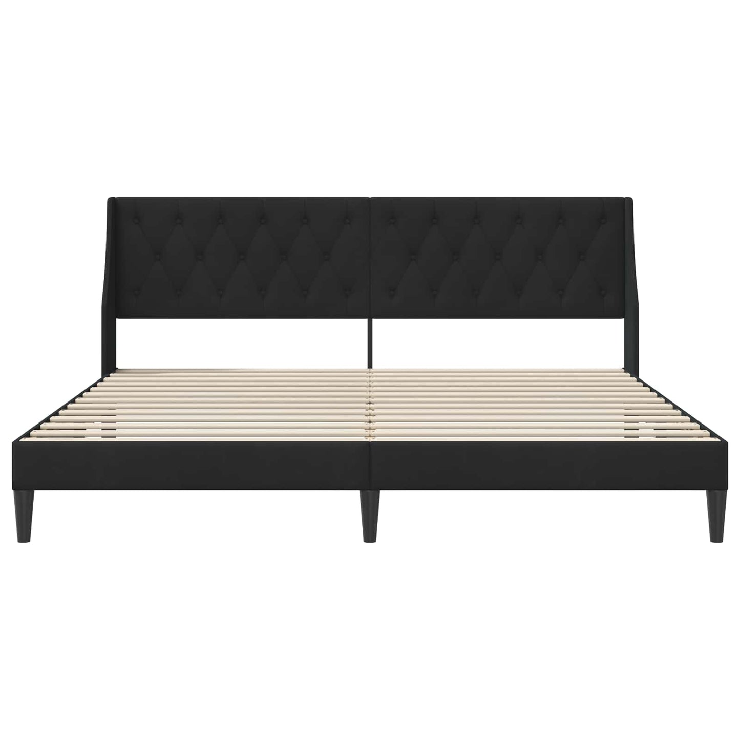 Struttura del letto con testiera Nero 180 x 200 cm Velluto | homemem39