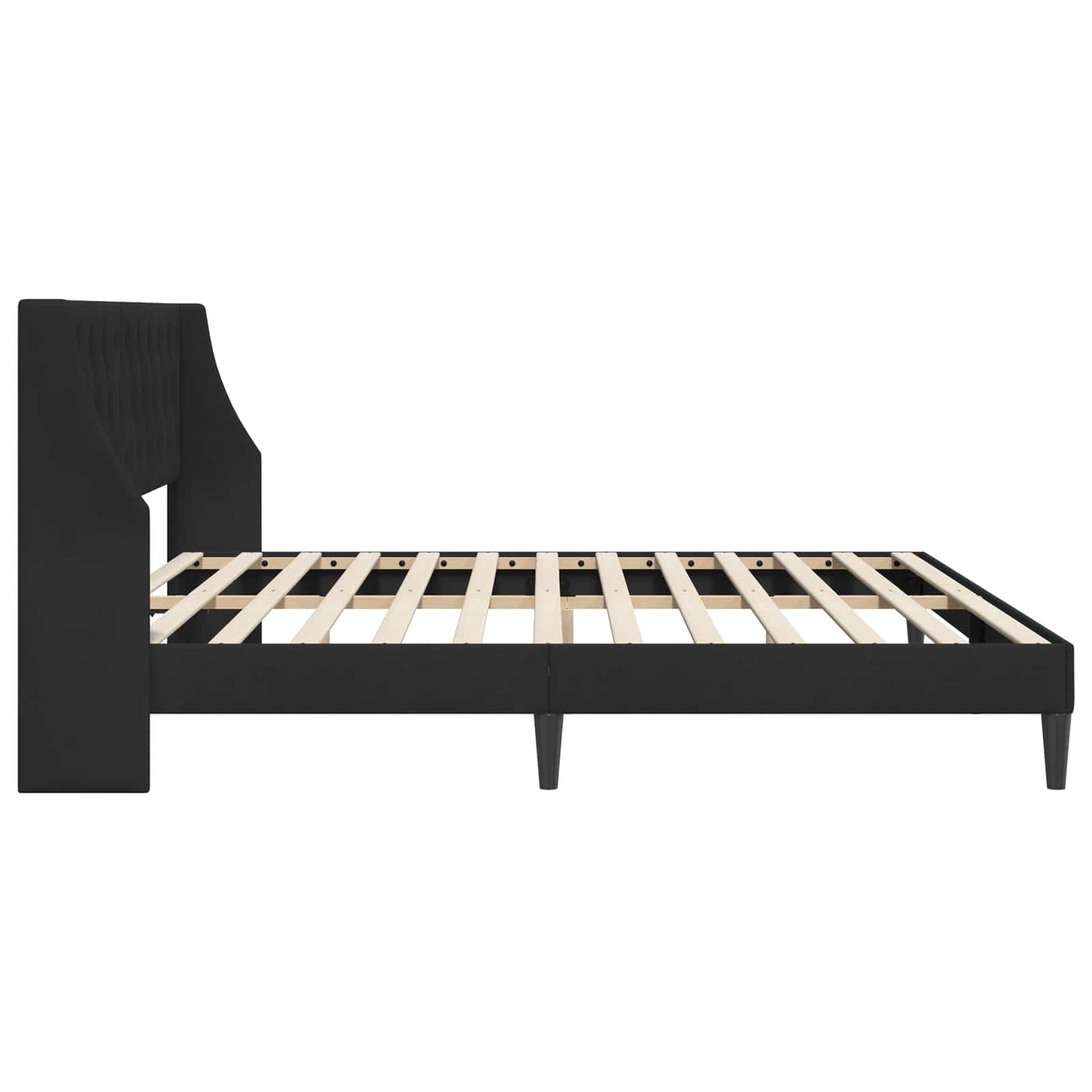 Struttura del letto con testiera Nero 180 x 200 cm Velluto | homemem39