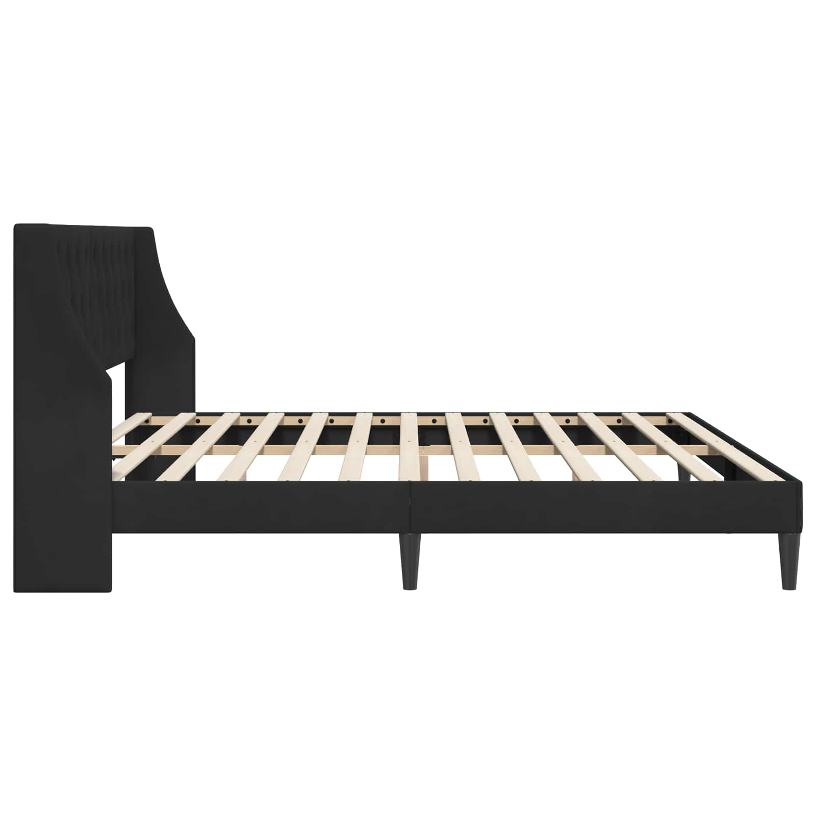 Struttura del letto con testiera Nero 180 x 200 cm Velluto | homemem39