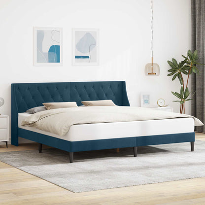 Struttura del letto con testiera Blu 180 x 200 cm Velluto | homemem39
