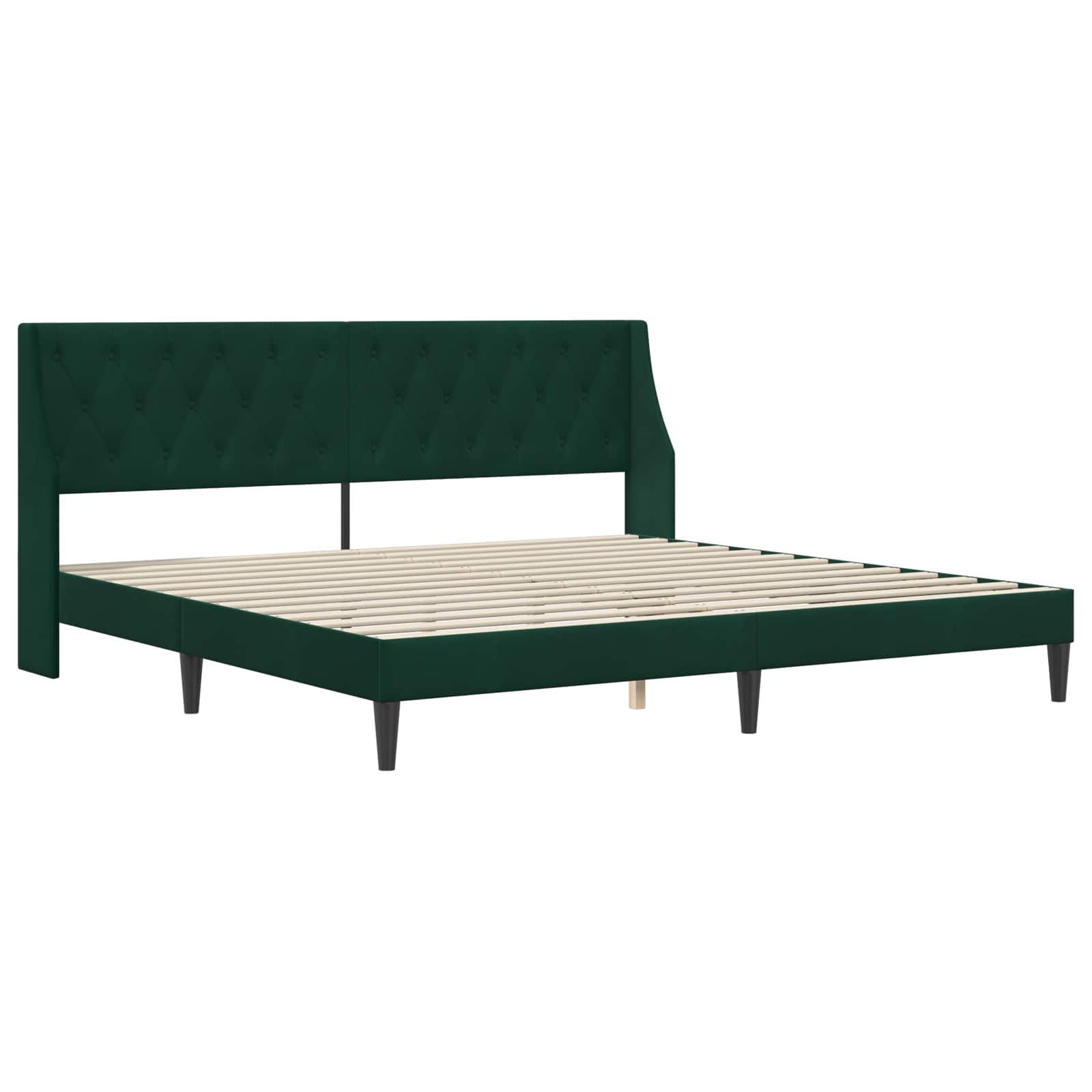 Struttura del letto Verde Scuro 200 x 200 cm Velluto | homemem39