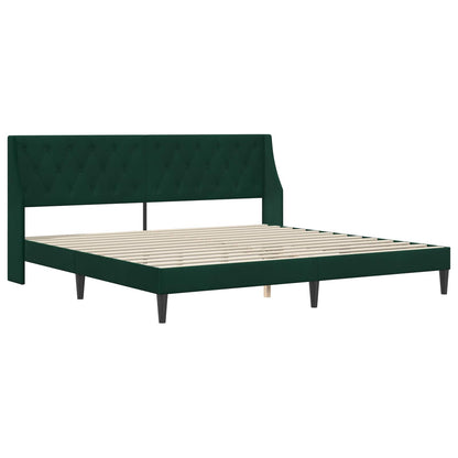Struttura del letto Verde Scuro 200 x 200 cm Velluto | homemem39