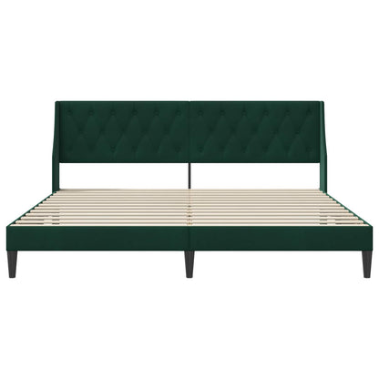 Struttura del letto Verde Scuro 200 x 200 cm Velluto | homemem39