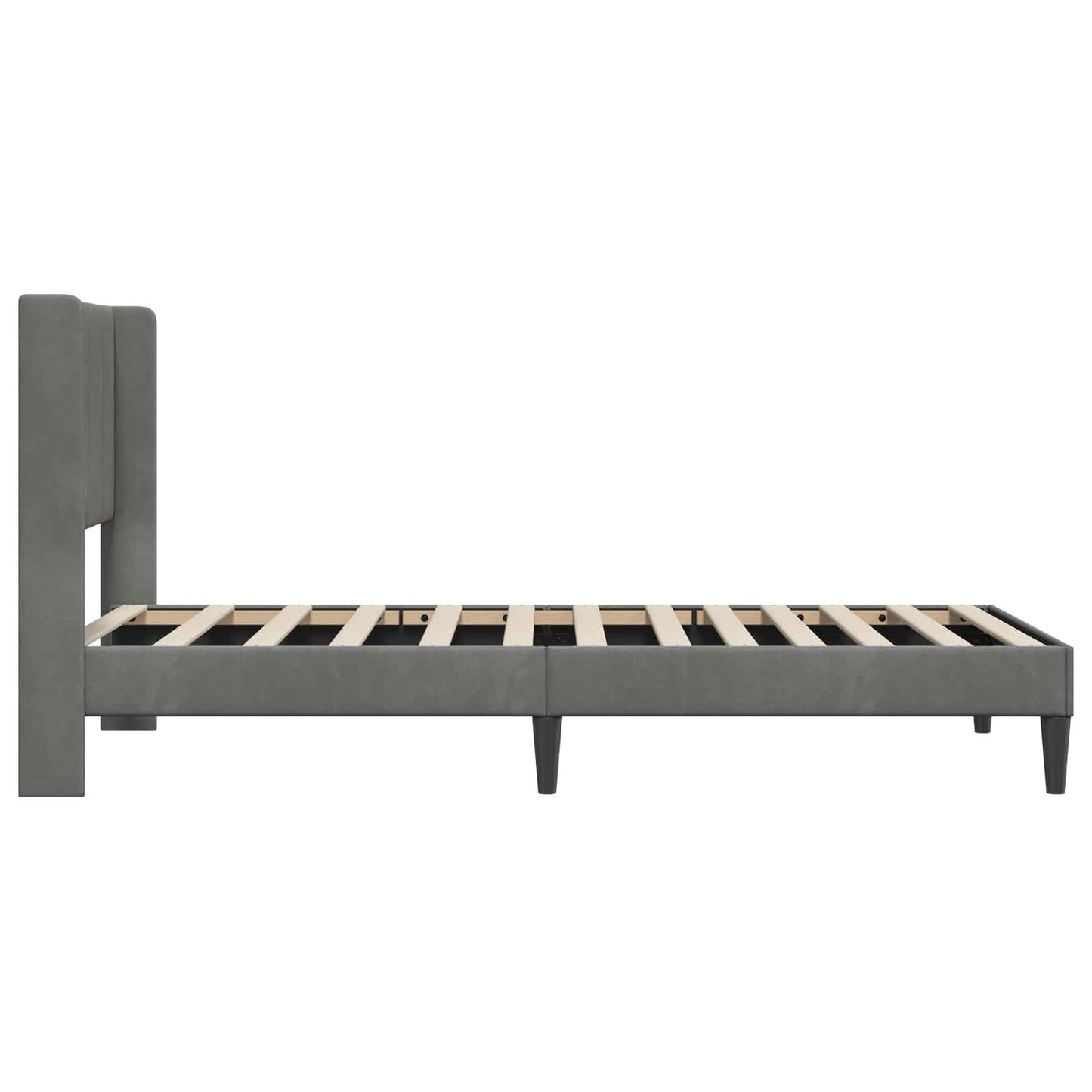 Struttura del letto Grigio Scuro 80 x 200 cm Velluto | homemem39